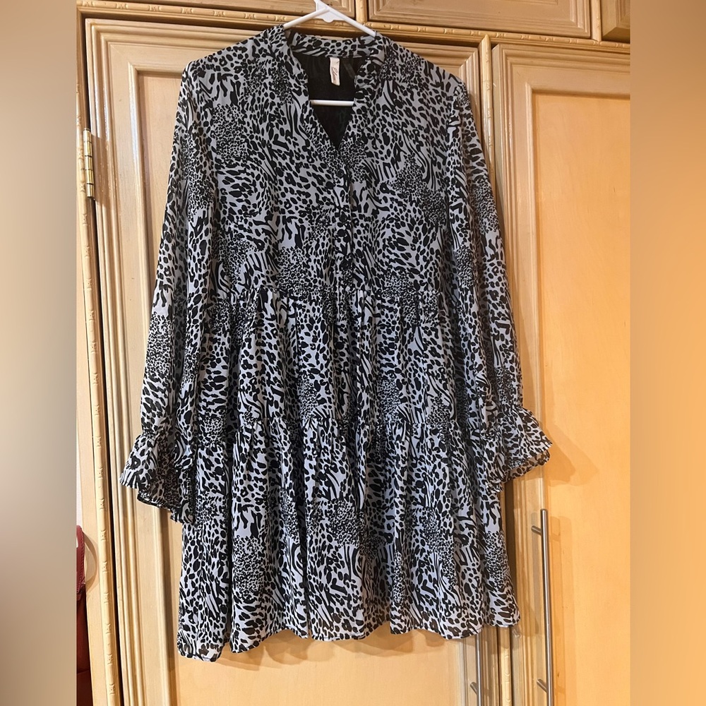 Elane Clara Dress Zebra pattern